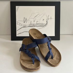 Mila Paoli 🇮🇹 Full Leather Uppers Cork Bed Italian Sandals Women’s Size 8